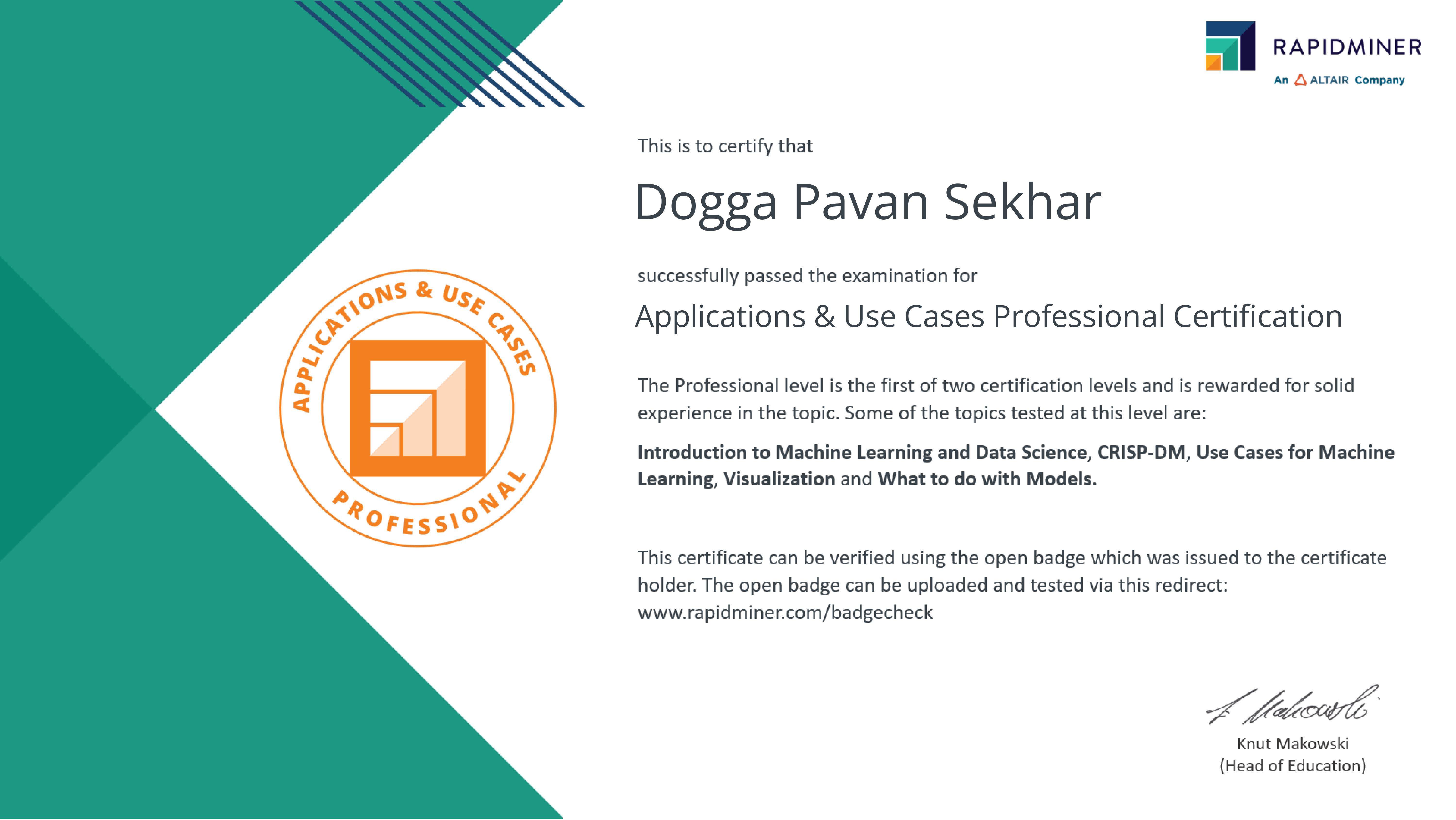Applications & Use Cases Professional Certification Preview